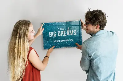 Motivational text magnet board