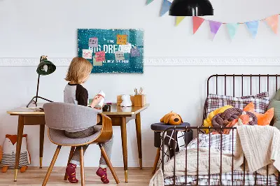 Motivational text magnet board