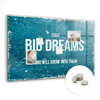 Motivational text magnet board