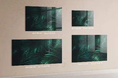 Tropical leaves magnetic wall board