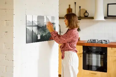 Magnetic wall board Forest landscape
