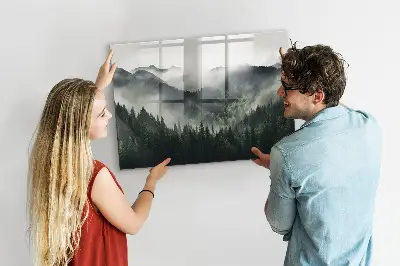 Magnetic wall board Forest landscape