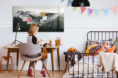 Magnetic wall board Forest landscape