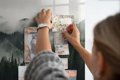 Magnetic wall board Forest landscape