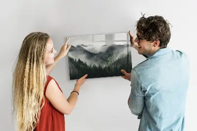 Magnetic wall board Forest landscape