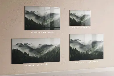 Magnetic wall board Forest landscape