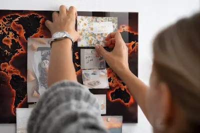 Magnetic World Map Wall Board