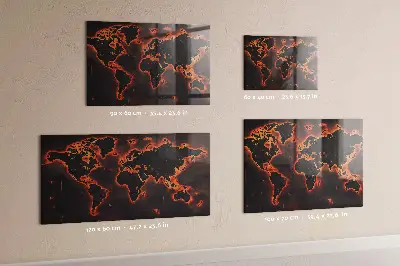 Magnetic World Map Wall Board