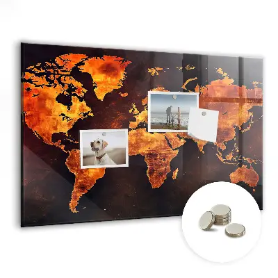 Magnetic World Map Board