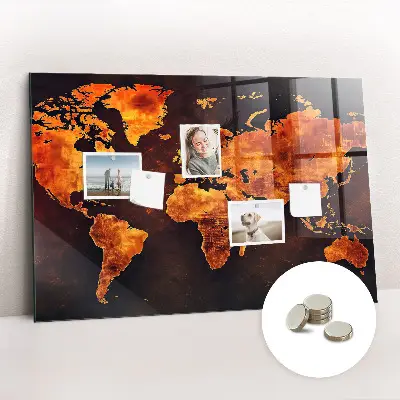 Magnetic World Map Board