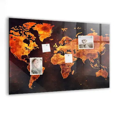 Magnetic World Map Board