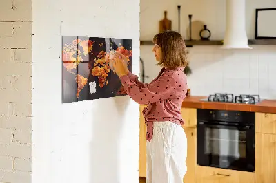 Magnetic World Map Board