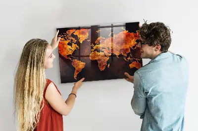 Magnetic World Map Board