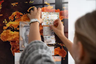 Magnetic World Map Board
