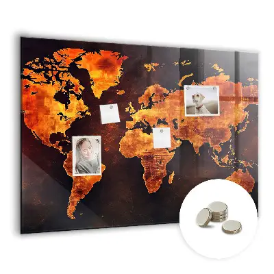 Magnetic World Map Board