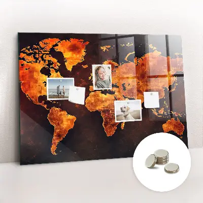 Magnetic World Map Board