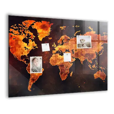 Magnetic World Map Board