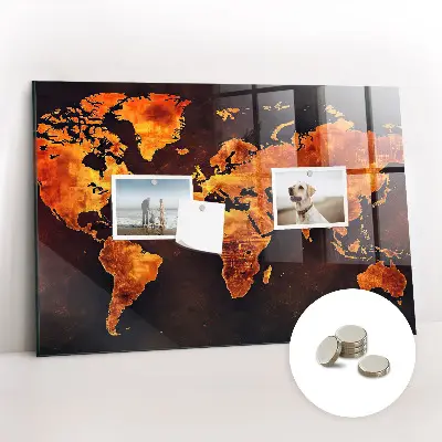 Magnetic World Map Board