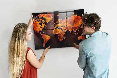 Magnetic World Map Board