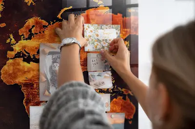 Magnetic World Map Board