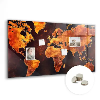 Magnetic World Map Board