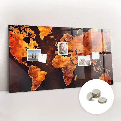 Magnetic World Map Board