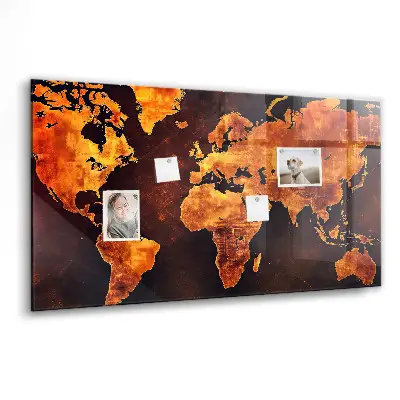 Magnetic World Map Board