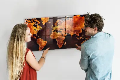 Magnetic World Map Board