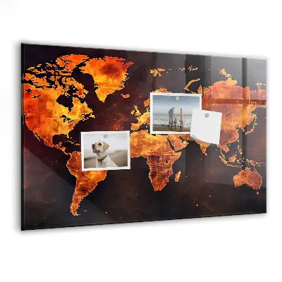 Magnetic World Map Board