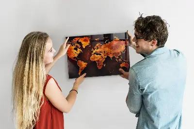 Magnetic World Map Board