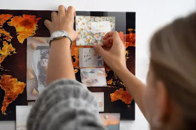 Magnetic World Map Board