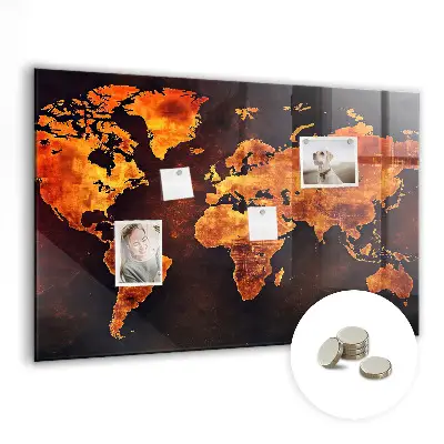 Magnetic World Map Board