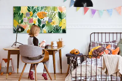Watercolor flowers magnet board