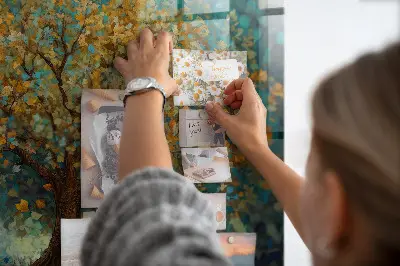 Mosaic Tree Magnetic Glass Dry Erase Board