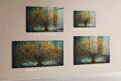 Mosaic Tree Magnetic Glass Dry Erase Board