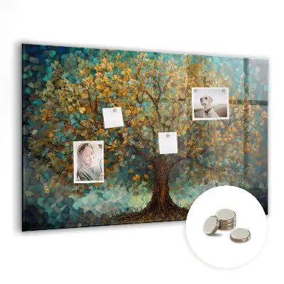 Mosaic Tree Magnetic Glass Dry Erase Board