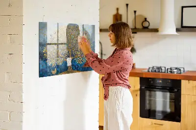 Magnetic wall board Abstract tree