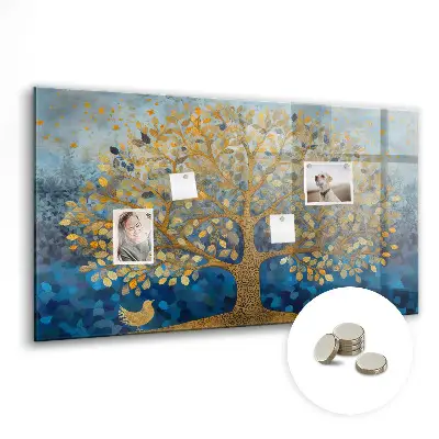 Magnetic wall board Abstract tree