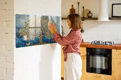 Magnetic wall board Abstract tree