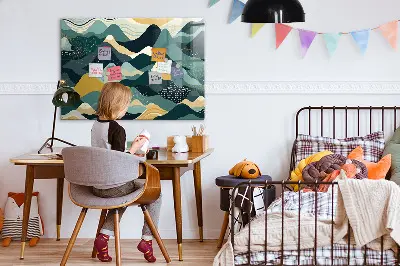 Illustrative mountains magnetic wall board