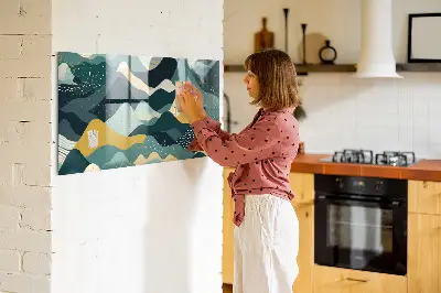 Illustrative mountains magnetic wall board