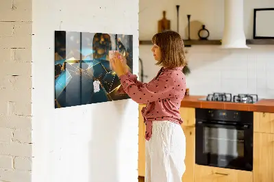 Decorative abstraction magnet board