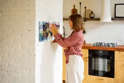 Watercolor map magnetic wall board
