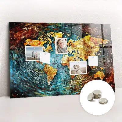 A World of Chaos magnetic wall board