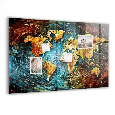 A World of Chaos magnetic wall board