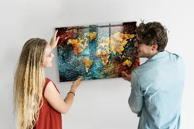 A World of Chaos magnetic wall board