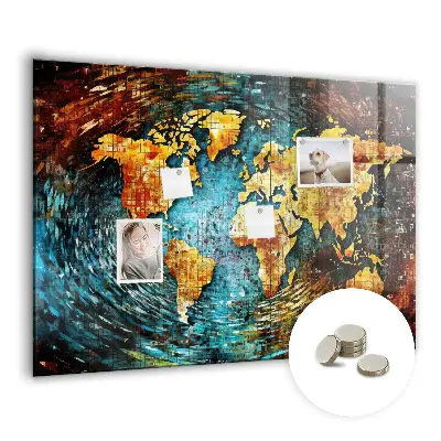 A World of Chaos magnetic wall board