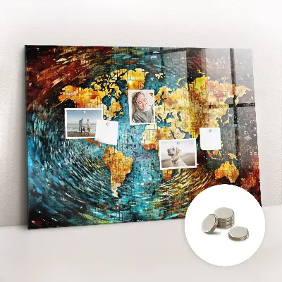 A World of Chaos magnetic wall board