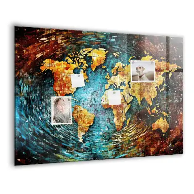 A World of Chaos magnetic wall board