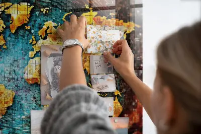 A World of Chaos magnetic wall board
